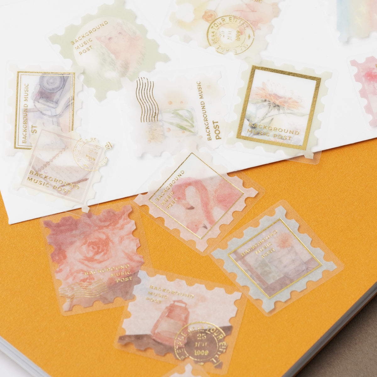 Japanese Post Office Story Foil-Stamped Flake Stickers