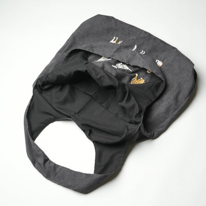 Dog Embroidery Tote Bag Corduroy Bag