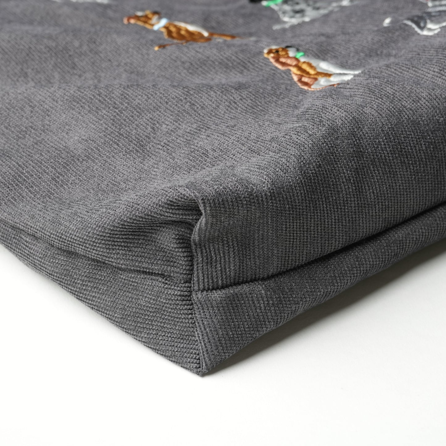 Dog Embroidery Tote Bag Corduroy Bag