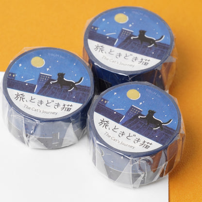BGM ravel & Cat Planner Tape - Starry Night