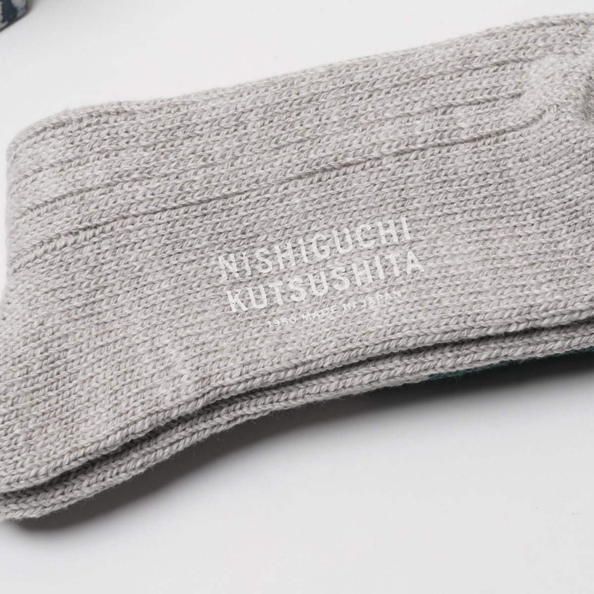 【knitwin】 Wool Cotton Slub Socks M