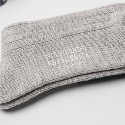 【knitwin】 Wool Cotton Slub Socks M