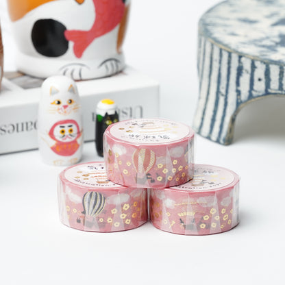 Cozyca Products Golds Foil Washi Masking Tape - Necktie Balloon Journey