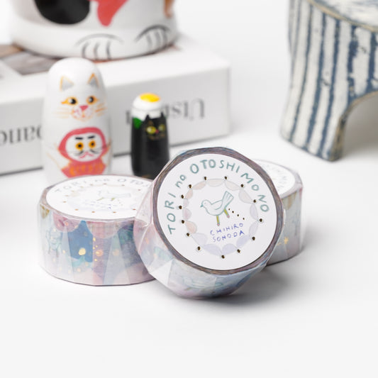 Cozyca Products Golds Foil Washi Masking Tape - Chihiro Sonoda Bird Droppings Washi Tape