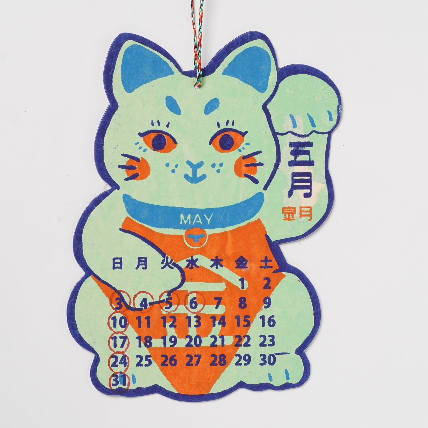2026 Manekineko Calendar - Handcrafted Lucky Cat Hanging Design