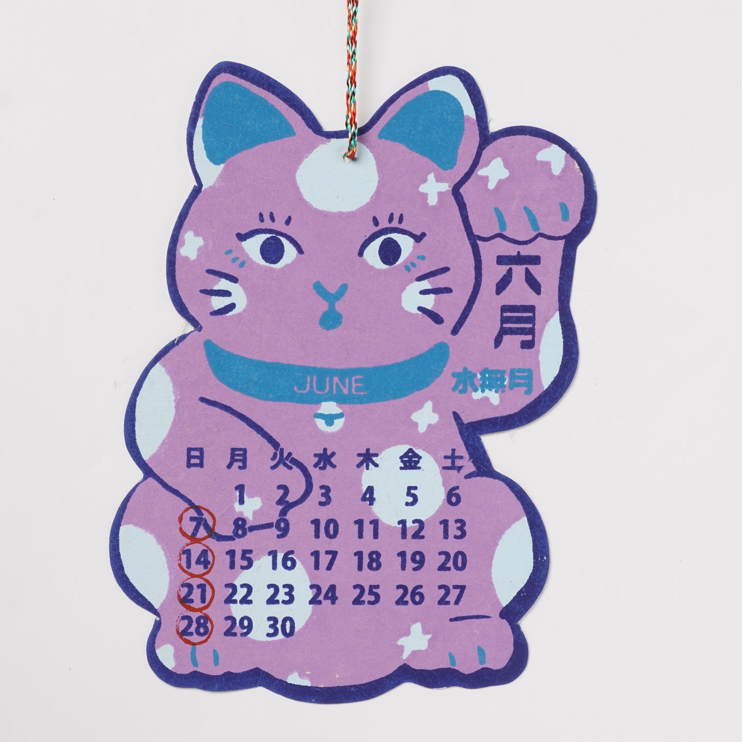 2026 Manekineko Calendar - Handcrafted Lucky Cat Hanging Design