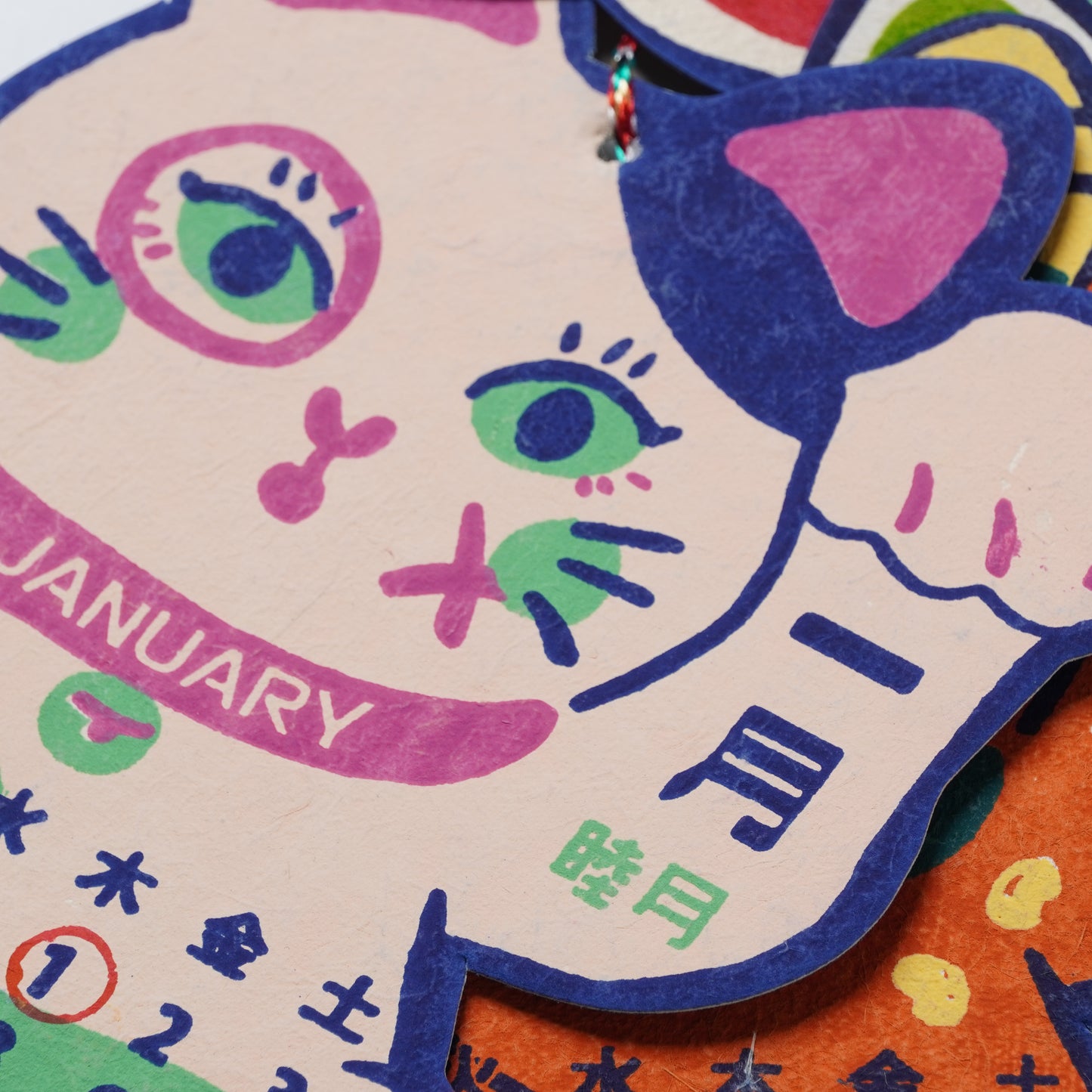 2026 Manekineko Calendar - Handcrafted Lucky Cat Hanging Design