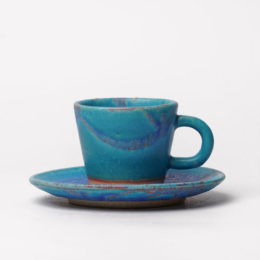 Shigarakiyaki Cup and Saucer (Mug)