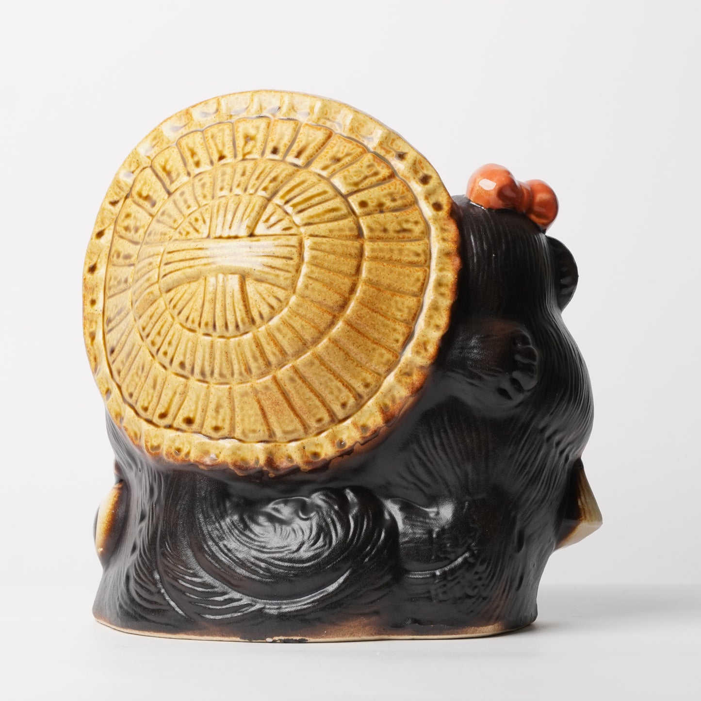 Japanese Tanuki Couple Statue – Shigaraki Ware Raccoon Dog Figurine, Lucky Charm Home Decor