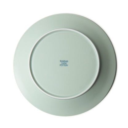 KANEAKI SAKAI POTTERY flat 7 plate pale blue