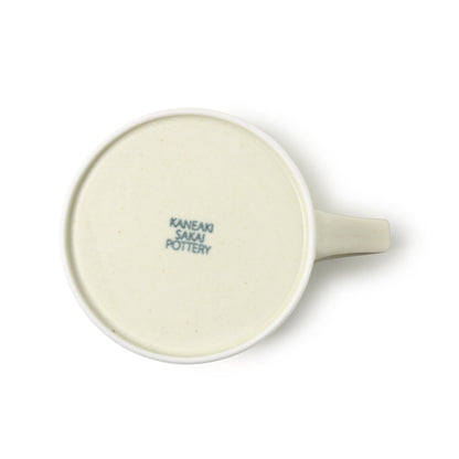KANEAKI SAKAI POTTERY flat S mug ivory