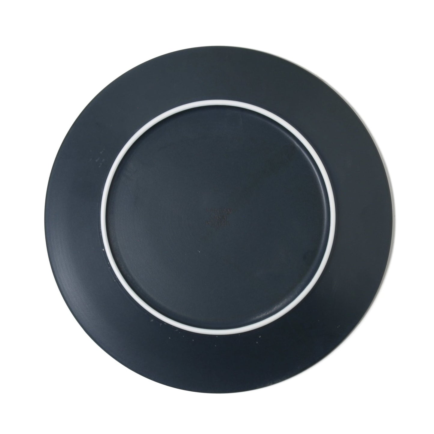 KANEAKI SAKAI POTTERY flat 7 plate cobalt